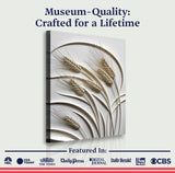 3D Minimalist Wheat Wall Art