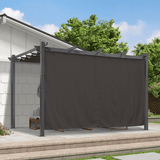 PURPLE LEAF Outdoor Pergola with Retractable Canopy Aluminum Shelter for Beach Porch Garden Shade Pavilion Pergola with Curtains