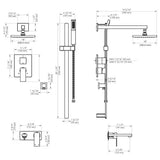 ZLINE Bliss Shower System Oversized Shower Head, BLS-SHS16-MB