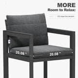 PURPLE LEAF Caesar Outdoor Dining Set Aluminum Luxury Patio Furniture Table and Chairs Set with Olifen Removable Thick Cushion and Pillow Patio Dining Sets for Garden Deck