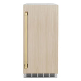 ZLINE 15" Touchstone Clear Cube Ice Maker Drain Pump Panel Ready Door Champagne Bronze Door ICCDPZ-15-CB