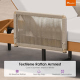 PURPLE LEAF Outdoor Chaise Lounge Patio Lounge Chair Recliner with Side Table and Cushion for Poolside Balcony Backyard