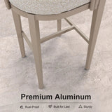 PURPLE LEAF Outdoor Bar Stools Set of 2 Modern Olefin Upholstered Barstools with Back and Armrest Bar Chairs for Garden Kitchen Island