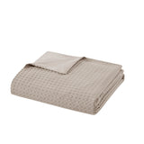 Waffle Weave Textured All Season Comforter Set, Neutral