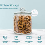 Kook Glass Storage Jars 1 Gallon Set of 2