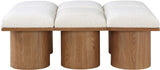 Pavilion - 6 Piece Modular Bench With Brown Base
