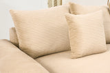 DESEO 170" 4-Seater Sofa with 1 Ottoman