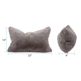 Pillow 14 x 22 Angora Stone - Down Insert