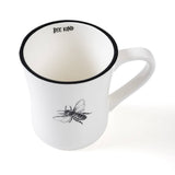 Black & White Beatrice Bee Ceramic Coffee Mug