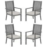 Patio Dining Chair Set of 4, Aluminum Outdoor Dining Chairs