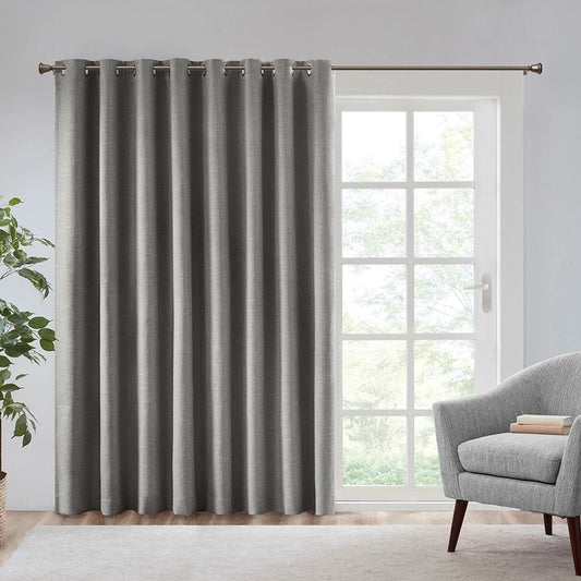 Heathered Patio Window Curtain, Grey