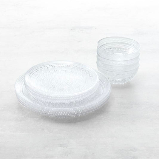 Jupiter Clear 12pc Dinnerware Set