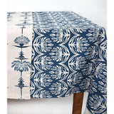 French Home Botanical 59" X 98" Tablecloth - Indigo