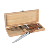 Au Nain Laguiole, Set of 4, Olive Wood Steak Knives