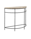 Boyles Travertine Demi-Lune Table