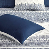 Tufted 3-Piece Comforter or Duvet Cover Set, Navy Blue