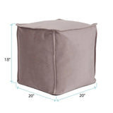 Square Pouf Bella Ash