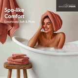Antibacterial Spa-Like 8-Piece Bathroom Towel Set, Coral