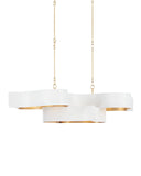 Grand Lotus Oval White Chandelier