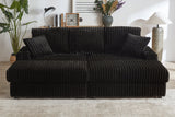 ZYLO 84" Loveseat with 2 Ottomans