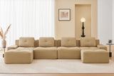 CORDELIA 153" 4-Seater Sofa with 2 Ottomans