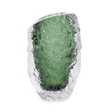 Emerald Crystalized Glass Vase- Medium
