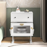 Modern Nightstand with Led Light Strips