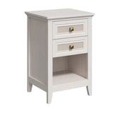 Wholesale Farmhouse Nightstand, Boho Bedside Table with 2 Drawers