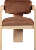 Sacha - Velvet Dining Chair With Natural Base (Set of 2)