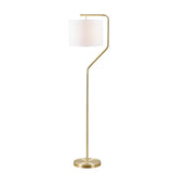 Wholesale Angular Gold Floor Lamp with White Shade