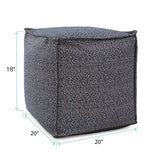 Square Pouf Lynx Indigo