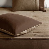 Lodge Cabin Microsuede 7-Piece Comforter Set, Brown