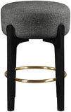 Torino - Backless Counter Stool With Brushed Black Base (Set of 2)