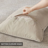 Nuetual Ivory Modern Polyester Chenille Comforter Set