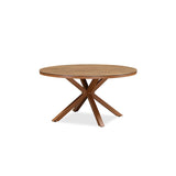 PURPLE LEAF Round & Rectangle Outdoor Dining Table HPL Aluminum Tabletop Modern Dining Table for Deck Kitchen