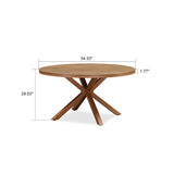 PURPLE LEAF Round & Rectangle Outdoor Dining Table HPL Aluminum Tabletop Modern Dining Table for Deck Kitchen