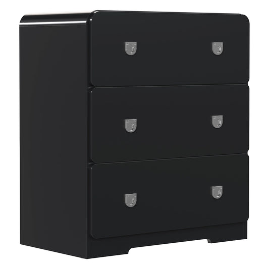 Painted 3-Drawer Nightstand For Bedroom