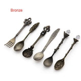 Mixora 6 Piece Vintage Spoon & Fork Set