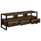 James 3-drawer Engineered Wood 60-inch TV Stand Dark Pine