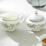 Gracie Lotus Garden Bone China Sugar & Creamer Set