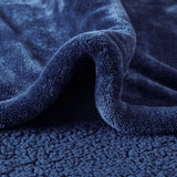Heated 60x70" Microlight Berber Electric Throw Blanket, Navy
