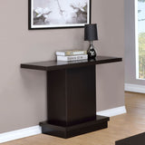 Crocus Rectangular Mirrored Entryway Console Table Silver