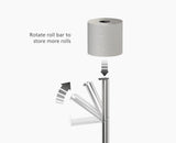 EasyStore™ Luxe 2-in-1 Stainless-steel Toilet Roll Stand