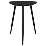 Odessa Triangular Solid Wood End Table Black