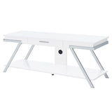 Marcia 1-drawer Wood 60-inch TV Stand White High Gloss