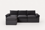 DERVAL 111" 3-Seater Sofa with 1 Ottoman