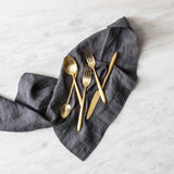 Velo Brushed Gold 5pc Place Setting