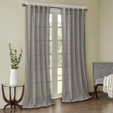 Crushed Sheer Window Panel Pair (2), Grey