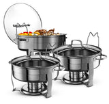 Kook Stainless Steel Chafing Dishes, 4.5 Qt, Set of 3