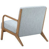Scandinavian Elm Wood Blue Lounge Chair *